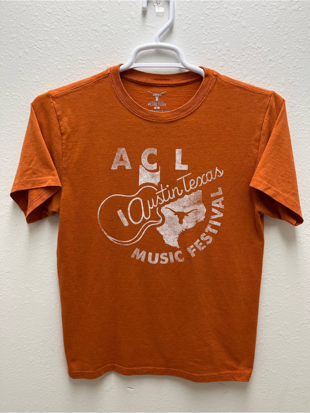 ACL Austin Texas Music Festival Orange Graphic Tee Size S